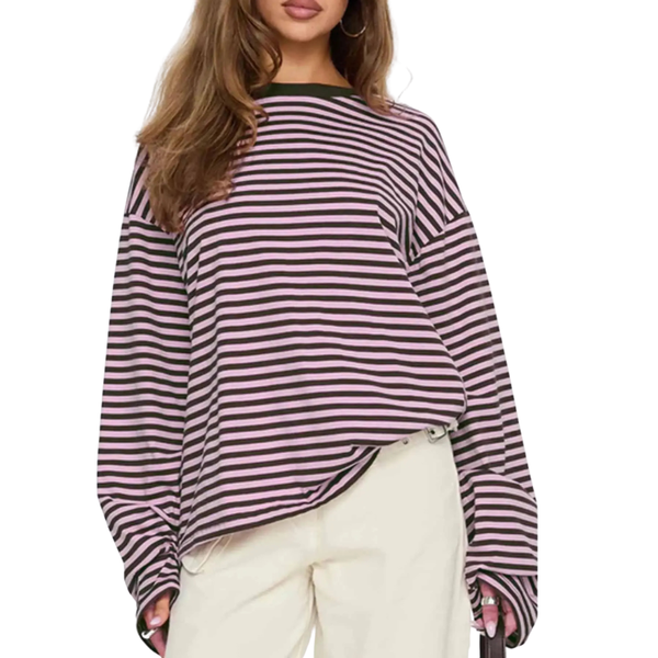 TRACY™ – Versatile Striped Long Sleeve Shirt