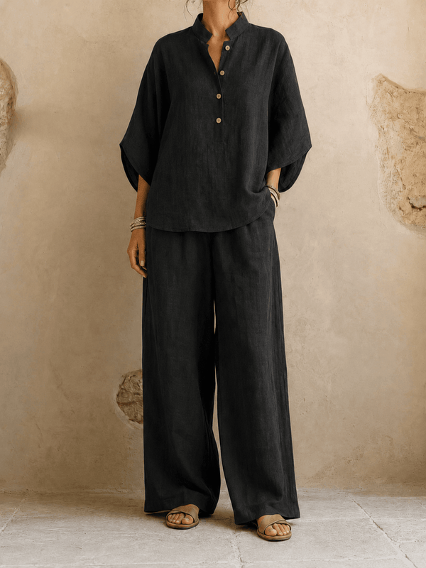 Gracey | Batwing Sleeves and Wide-Leg Pants