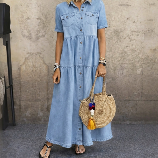 Lily | Button - Front Midi Dress