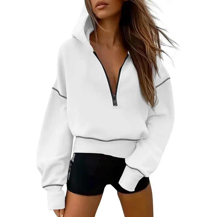 GRETELT - Hooded Sweatshirt with Zipper