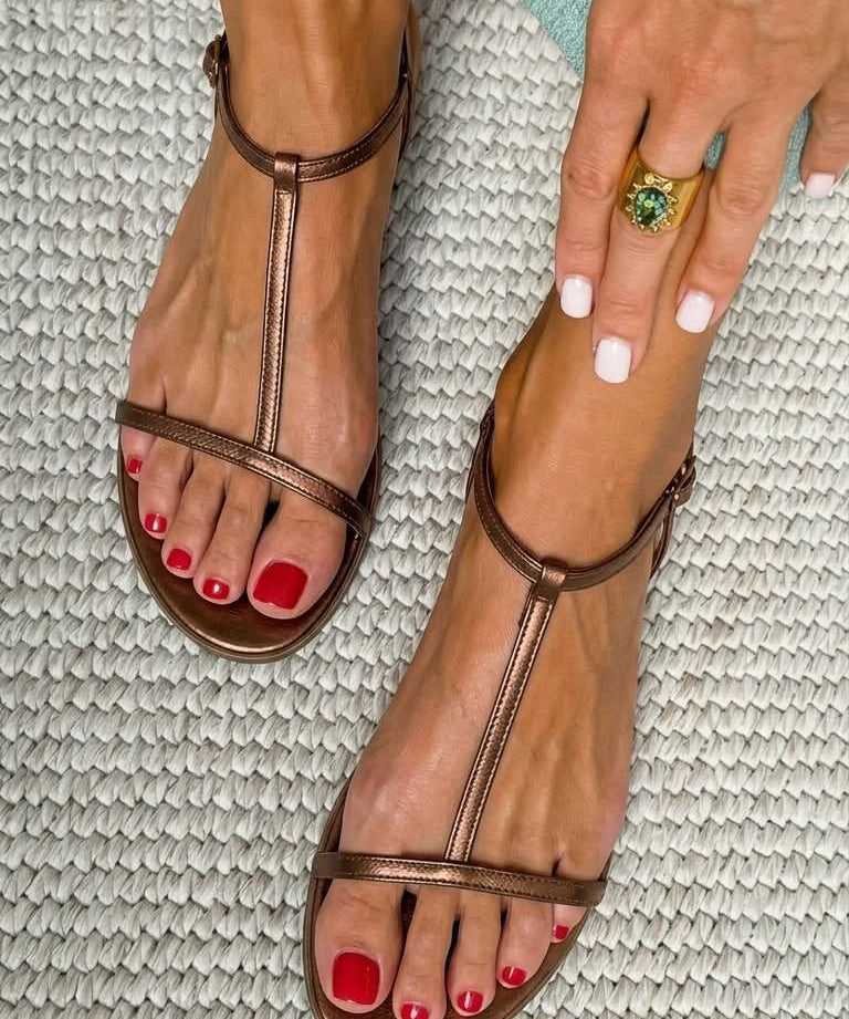 Rosalba Golden Sandals Spring