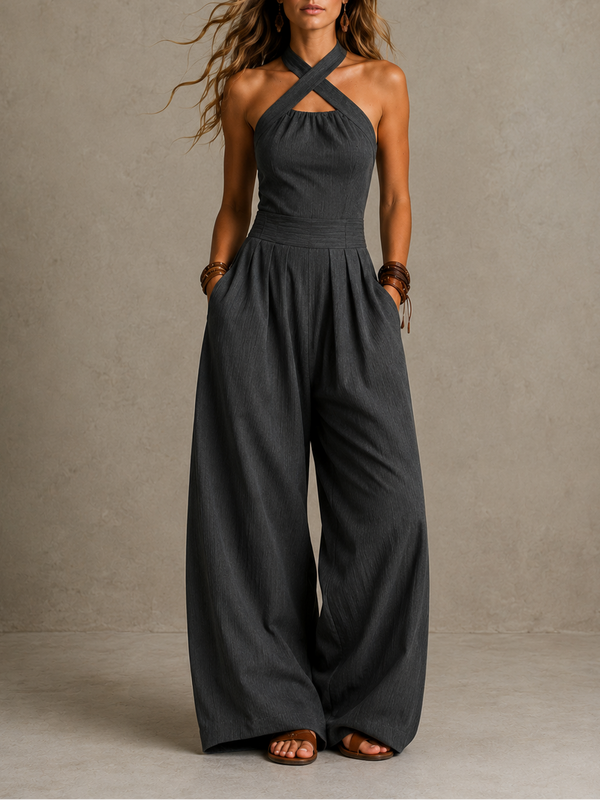 Isla | Elegant jumpsuit with crossover neckline