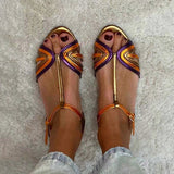Viviana T-Bar Sandals Mediterranean Colors