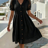 Elodie | Balloon Sleeve Midi Dress