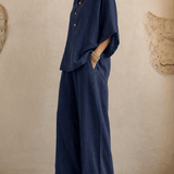 Gracey | Batwing Sleeves and Wide-Leg Pants