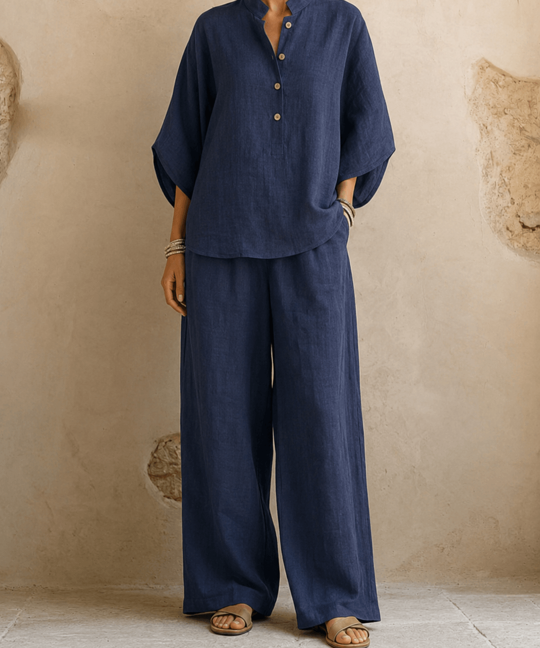Gracey | Batwing Sleeves and Wide-Leg Pants