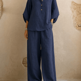Gracey | Batwing Sleeves and Wide-Leg Pants