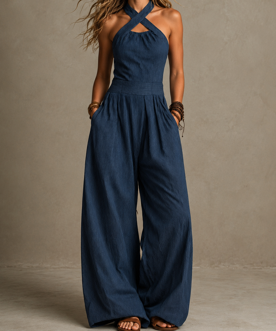 Isla | Elegant jumpsuit with crossover neckline