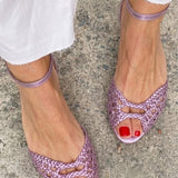 Isadora Woven Golden Sandals Comfort