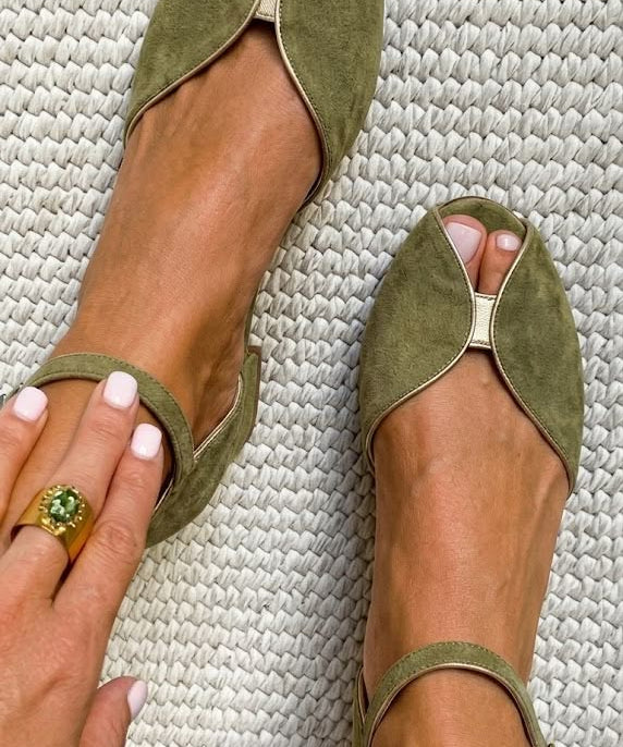 Olivia Sage Green Comfort Sandals