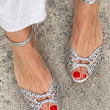 Isadora Woven Golden Sandals Comfort