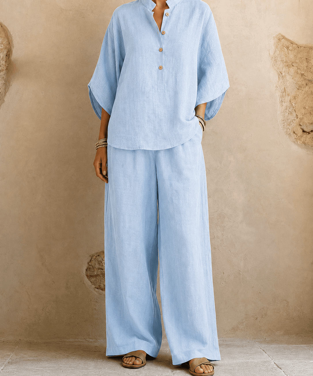Gracey | Batwing Sleeves and Wide-Leg Pants