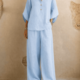 Gracey | Batwing Sleeves and Wide-Leg Pants