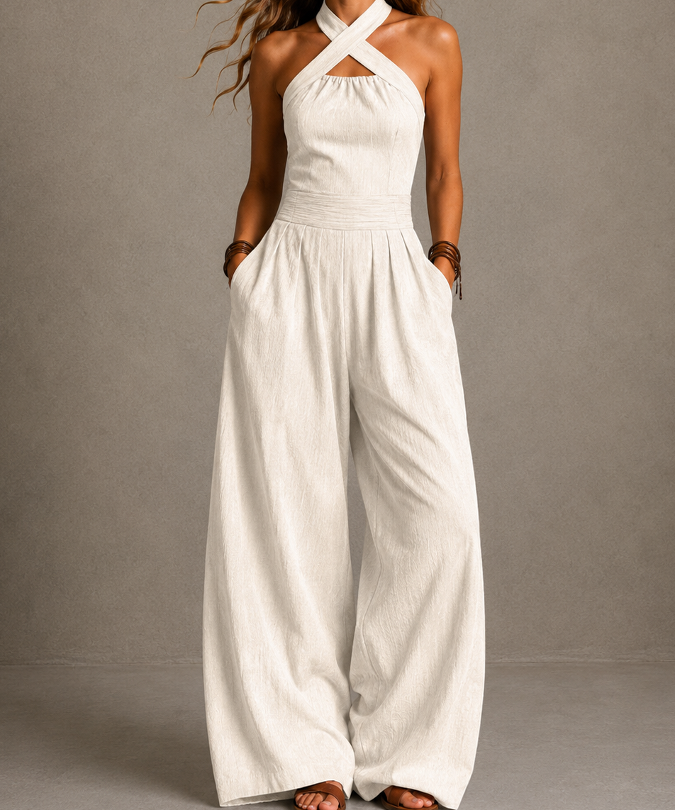 Isla | Elegant jumpsuit with crossover neckline
