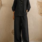 Gracey | Batwing Sleeves and Wide-Leg Pants