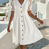 Elodie | Balloon Sleeve Midi Dress