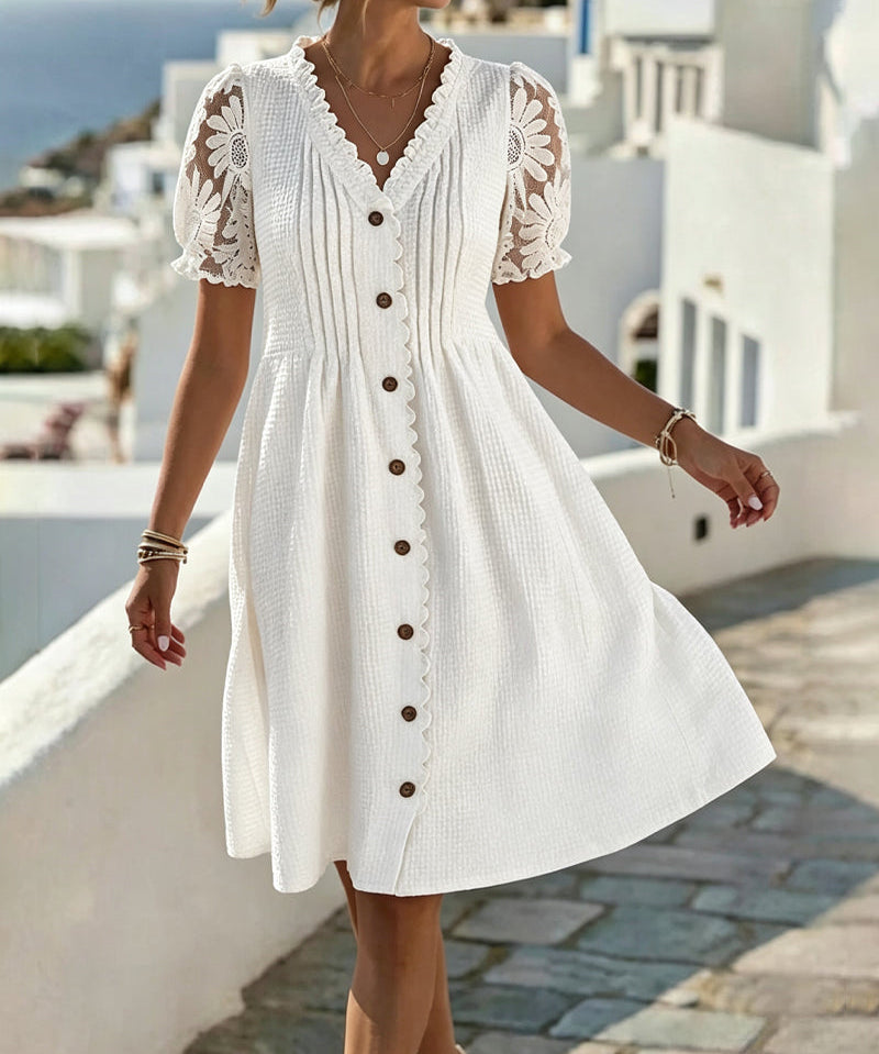 Elodie | Balloon Sleeve Midi Dress
