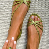 Ginevra Golden Sandals Summer Elegance