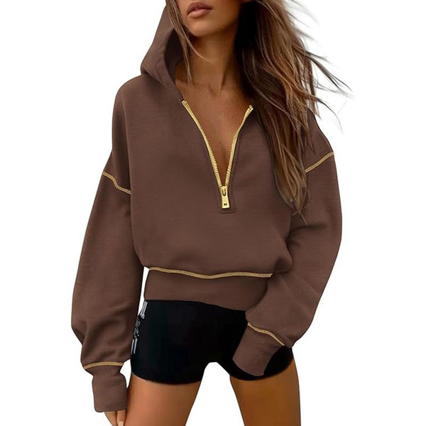 GRETELT - Hooded Sweatshirt with Zipper