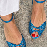 Isadora Woven Golden Sandals Comfort