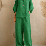 Gracey | Batwing Sleeves and Wide-Leg Pants