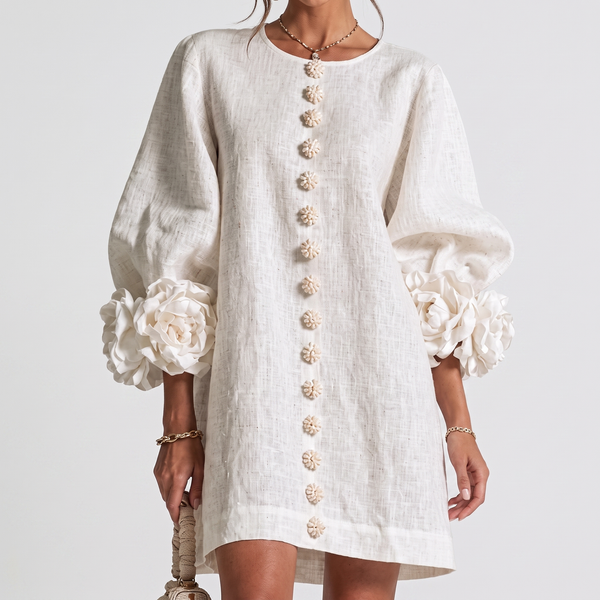 Ivy™ | Rosette Sleeve Shift Dress