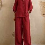 Gracey | Batwing Sleeves and Wide-Leg Pants