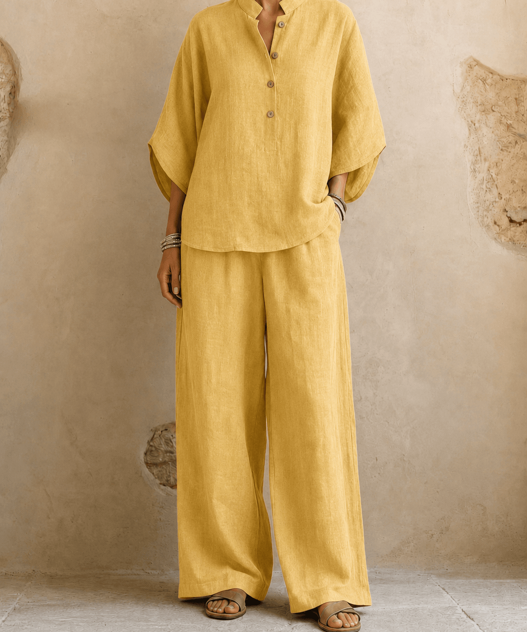 Gracey | Batwing Sleeves and Wide-Leg Pants